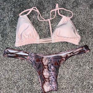 PINK & SNAKESKIN BIKINI SET